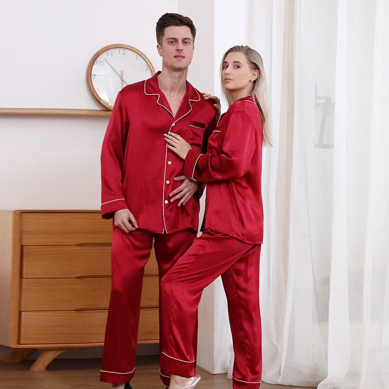 Classic Long Silk Pajamas Home Wear - Daisysilk