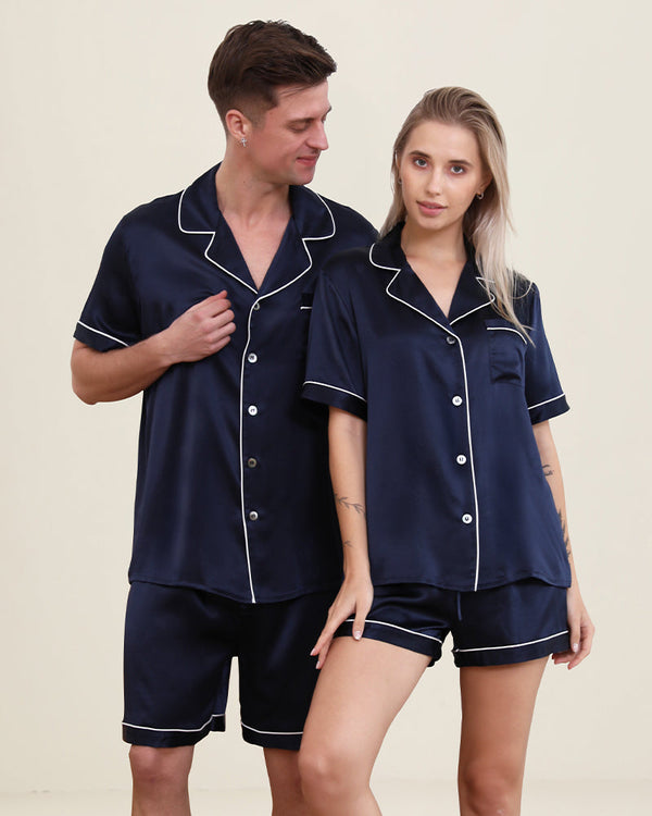 Silk Short Pajamas For Couple